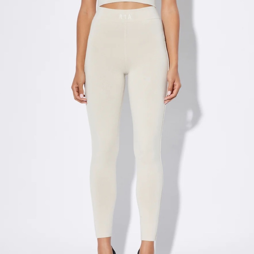 RTA SIBELLE HIGH-WAIST LOGO LEGGING, SZ XS